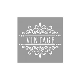 Artikel ST-861 Vintage Floral Desen Stencil Tasarımı 30x30 cm Kanvas Tablo