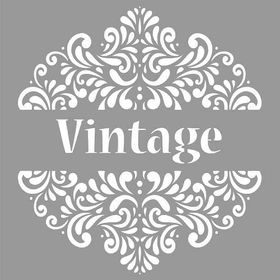 Artikel ST-861 Vintage Floral Desen Stencil Tasarımı 30x30 cm Kanvas Tablo