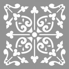 Artikel ST-862 Karo Rosemary Stencil Tasarımı 30x30 cm Kanvas Tablo
