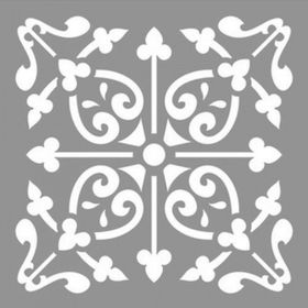 Artikel ST-862 Karo Rosemary Stencil Tasarımı 30x30 cm Kanvas Tablo