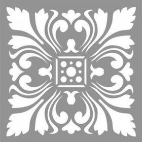 Artikel ST-863 Karo Tulip Stencil Tasarımı 30x30 cm Kanvas Tablo
