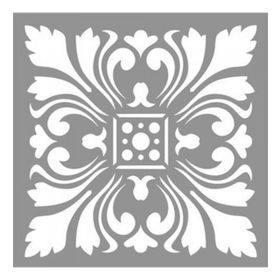 Artikel ST-863 Karo Tulip Stencil Tasarımı 30x30 cm Kanvas Tablo