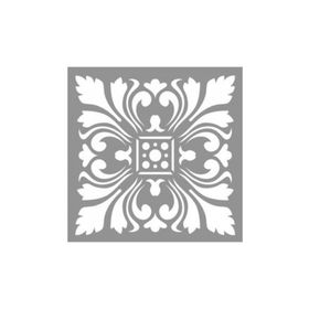 Artikel ST-863 Karo Tulip Stencil Tasarımı 30x30 cm Kanvas Tablo