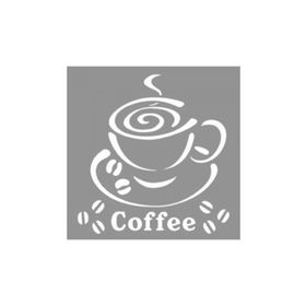 Artikel ST-865 Coffee 4 Stencil Tasarımı 30x30 cm Kanvas Tablo