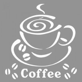 Artikel ST-865 Coffee 4 Stencil Tasarımı 30x30 cm Kanvas Tablo