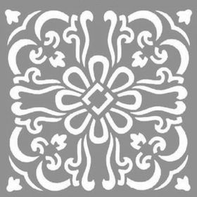 Artikel ST-868 Karo Oak Stencil Tasarımı 30x30 cm Kanvas Tablo