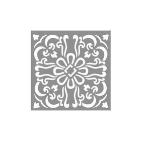 Artikel ST-868 Karo Oak Stencil Tasarımı 30x30 cm Kanvas Tablo