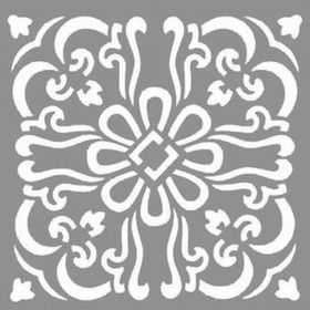 Artikel ST-868 Karo Oak Stencil Tasarımı 30x30 cm Kanvas Tablo