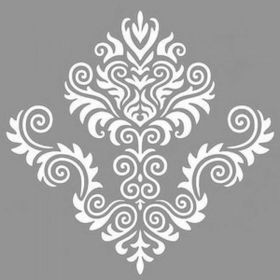 Artikel ST-878 Tribal Damask Stencil Tasarımı 30x30 cm Kanvas Tablo