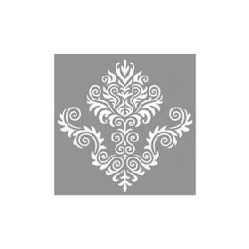 Artikel ST-878 Tribal Damask Stencil Tasarımı 30x30 cm Kanvas Tablo
