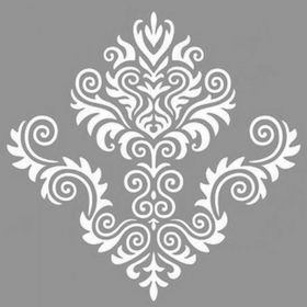Artikel ST-878 Tribal Damask Stencil Tasarımı 30x30 cm Kanvas Tablo