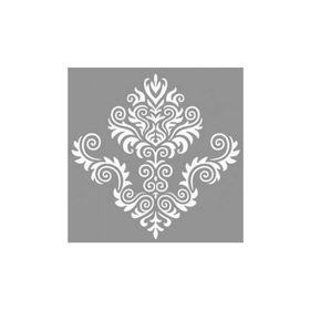 Artikel ST-878 Tribal Damask Stencil Tasarımı 30x30 cm Kanvas Tablo