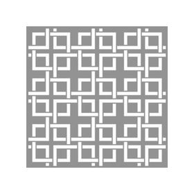 Artikel ST-881 Karo Kyoto Stencil Tasarımı 30x30 cm Kanvas Tablo