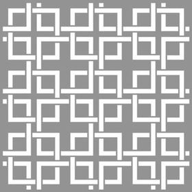 Artikel ST-881 Karo Kyoto Stencil Tasarımı 30x30 cm Kanvas Tablo