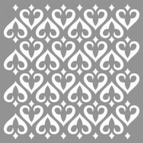 Artikel ST-882 Karo Kalp Stencil Tasarımı 30x30 cm Kanvas Tablo
