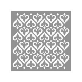 Artikel ST-882 Karo Kalp Stencil Tasarımı 30x30 cm Kanvas Tablo