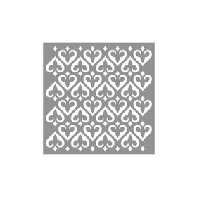 Artikel ST-882 Karo Kalp Stencil Tasarımı 30x30 cm Kanvas Tablo