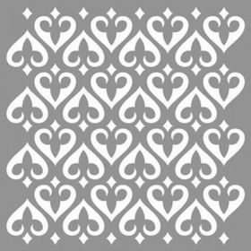 Artikel ST-882 Karo Kalp Stencil Tasarımı 30x30 cm Kanvas Tablo