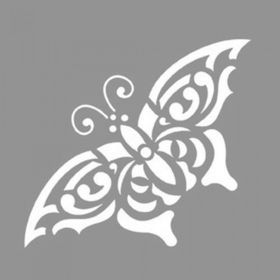 Artikel ST-884 Tribal Kelebek 7 Stencil Tasarımı 30x30 cm Kanvas Tablo