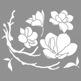 Artikel ST-889 Bloom Branch Stencil Tasarımı 30x30 cm Kanvas Tablo