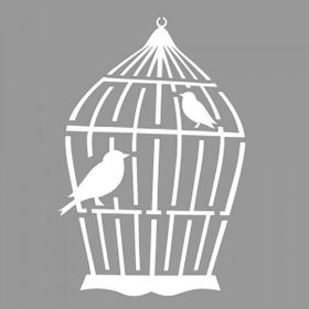 Artikel ST-901 Kafes 4 Stencil Tasarımı 30x30 cm Kanvas Tablo