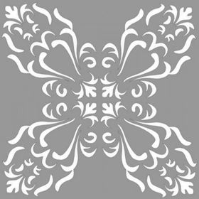 Artikel ST-905 Karo Kathleen Stencil Tasarımı 30x30 cm Kanvas Tablo