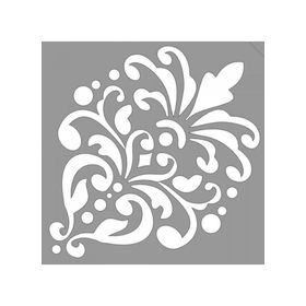 Artikel ST-909 Damask Carol Stencil Tasarımı 30x30 cm Kanvas Tablo