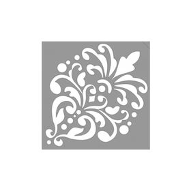 Artikel ST-909 Damask Carol Stencil Tasarımı 30x30 cm Kanvas Tablo