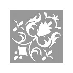 Artikel ST-910 Damask Diane Stencil Tasarımı 30x30 cm Kanvas Tablo