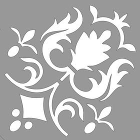 Artikel ST-910 Damask Diane Stencil Tasarımı 30x30 cm Kanvas Tablo