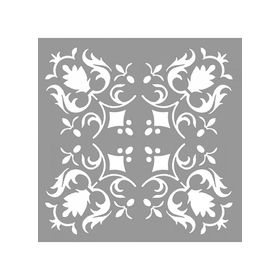 Artikel ST-911 Karo Brenda Stencil Tasarımı 30x30 cm Kanvas Tablo