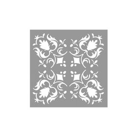 Artikel ST-911 Karo Brenda Stencil Tasarımı 30x30 cm Kanvas Tablo