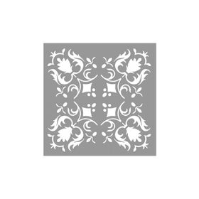 Artikel ST-911 Karo Brenda Stencil Tasarımı 30x30 cm Kanvas Tablo