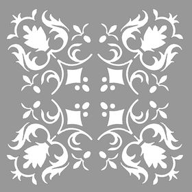 Artikel ST-911 Karo Brenda Stencil Tasarımı 30x30 cm Kanvas Tablo