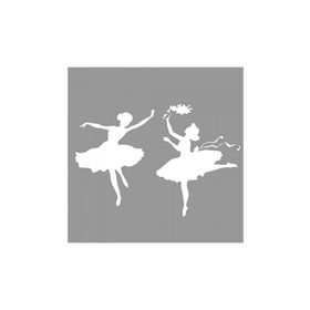 Artikel ST-918 Balerin Kızlar Stencil Tasarımı 30x30 cm Kanvas Tablo