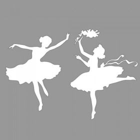 Artikel ST-918 Balerin Kızlar Stencil Tasarımı 30x30 cm Kanvas Tablo