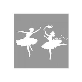 Artikel ST-918 Balerin Kızlar Stencil Tasarımı 30x30 cm Kanvas Tablo