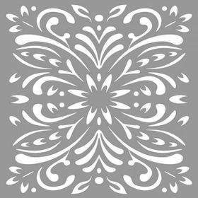 Artikel ST-921 Karo Elizabeth Stencil Tasarımı 30x30 cm Kanvas Tablo