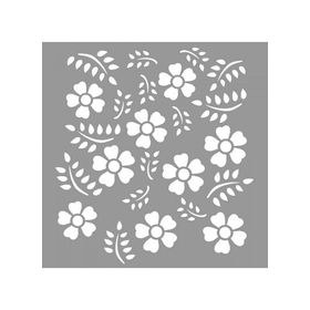 Artikel ST-924 Floral Janice Stencil Tasarımı 30x30 cm Kanvas Tablo