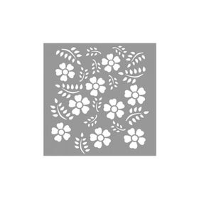 Artikel ST-924 Floral Janice Stencil Tasarımı 30x30 cm Kanvas Tablo