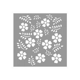 Artikel ST-924 Floral Janice Stencil Tasarımı 30x30 cm Kanvas Tablo