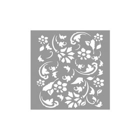 Artikel ST-928 Floral Denise Stencil Tasarımı 30x30 cm Kanvas Tablo
