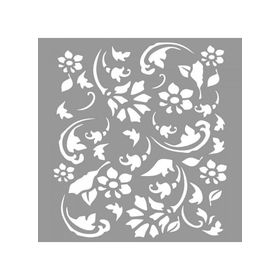 Artikel ST-928 Floral Denise Stencil Tasarımı 30x30 cm Kanvas Tablo