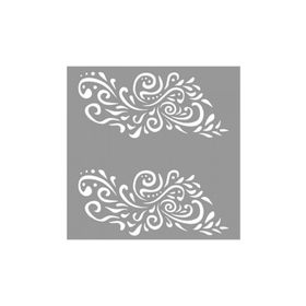Artikel ST-932 Floral Judy Stencil Tasarımı 30x30 cm Kanvas Tablo