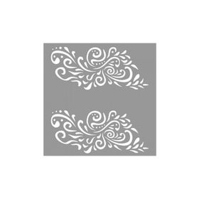 Artikel ST-932 Floral Judy Stencil Tasarımı 30x30 cm Kanvas Tablo