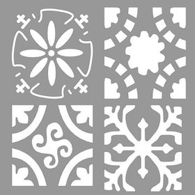 Artikel ST-936 Karolar Shirley Stencil Tasarımı 30x30 cm Kanvas Tablo
