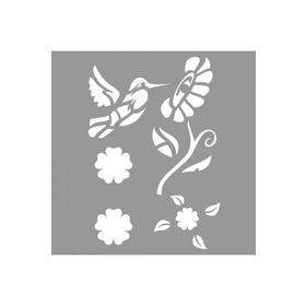 Artikel ST-944 Arıkuşu Stencil Tasarımı 30x30 cm Kanvas Tablo