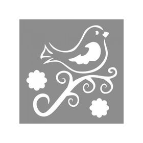 Artikel ST-946 Floral Kuş Desen Stencil Tasarımı 30x30 cm Kanvas Tablo