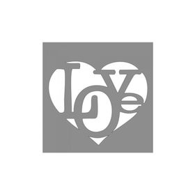 Artikel ST-952 Love Sketch 2 Stencil Tasarımı 30x30 cm Kanvas Tablo