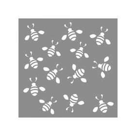 Artikel ST-958 Arılar Desen Stencil Tasarımı 30x30 cm Kanvas Tablo